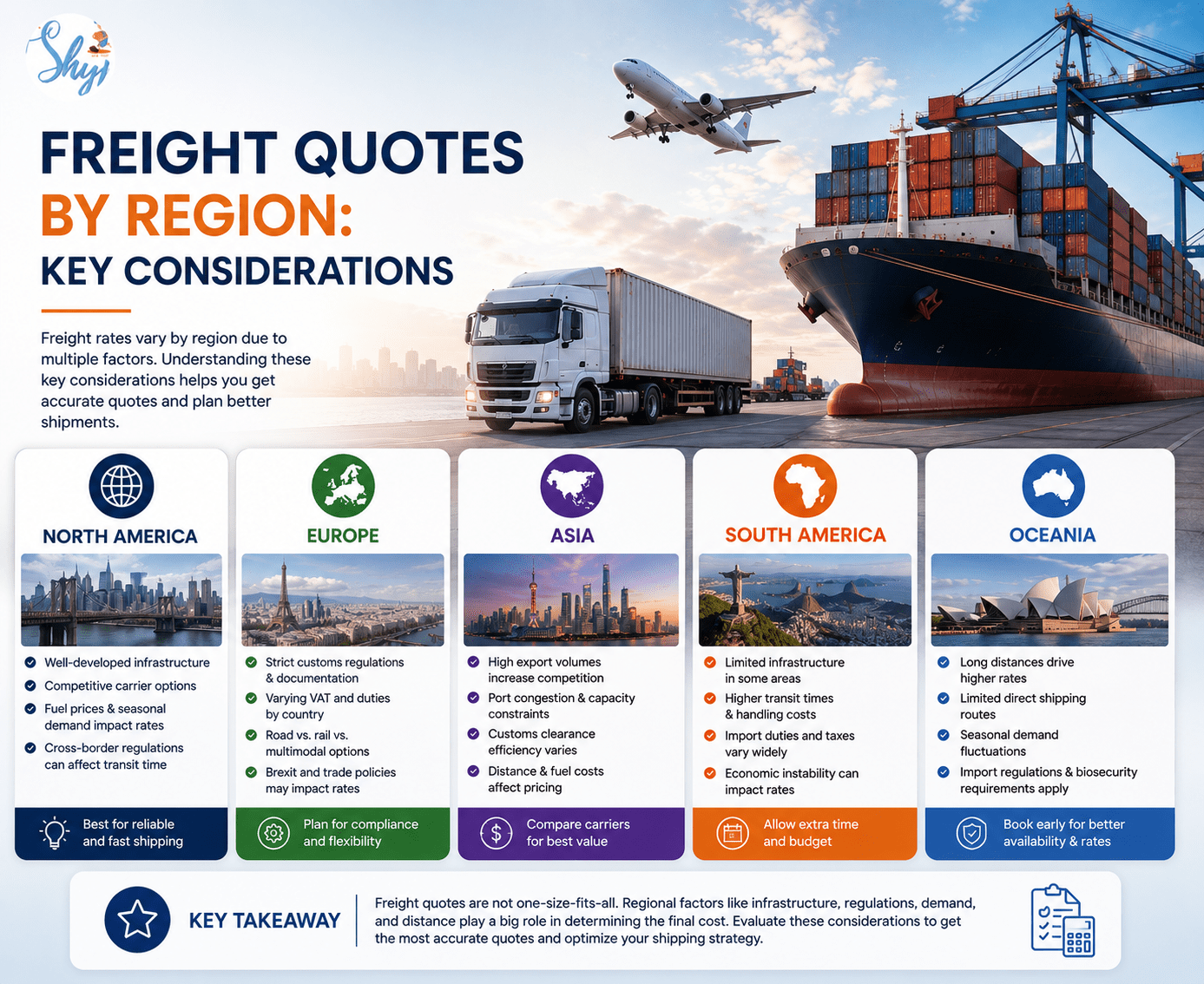 Freight Quotes by Region Key Considerations