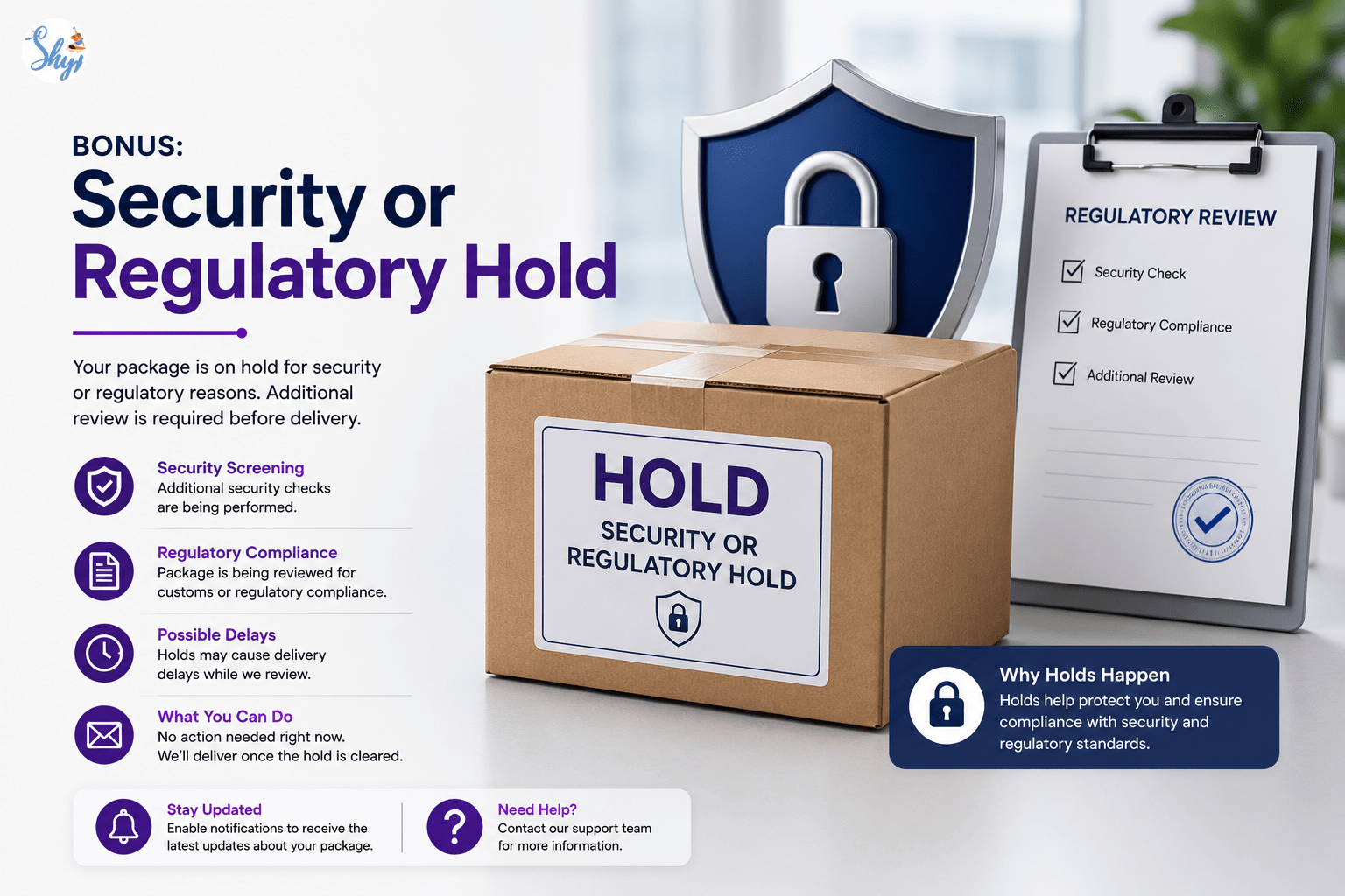 Bonus Security or Regulatory Hold
