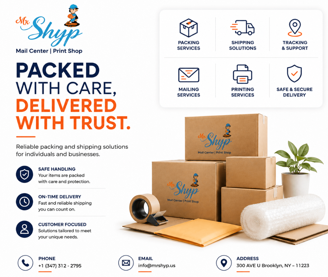 Professional packing and shipping services by MR. Shyp