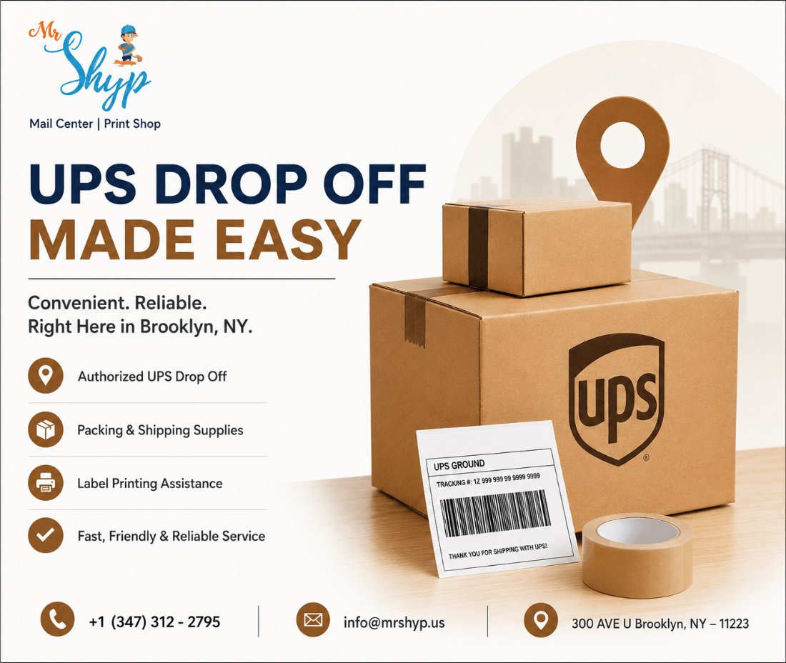 How Does a UPS Drop Off Work? – Step-by-step UPS package drop-off process at MR. SHYP.