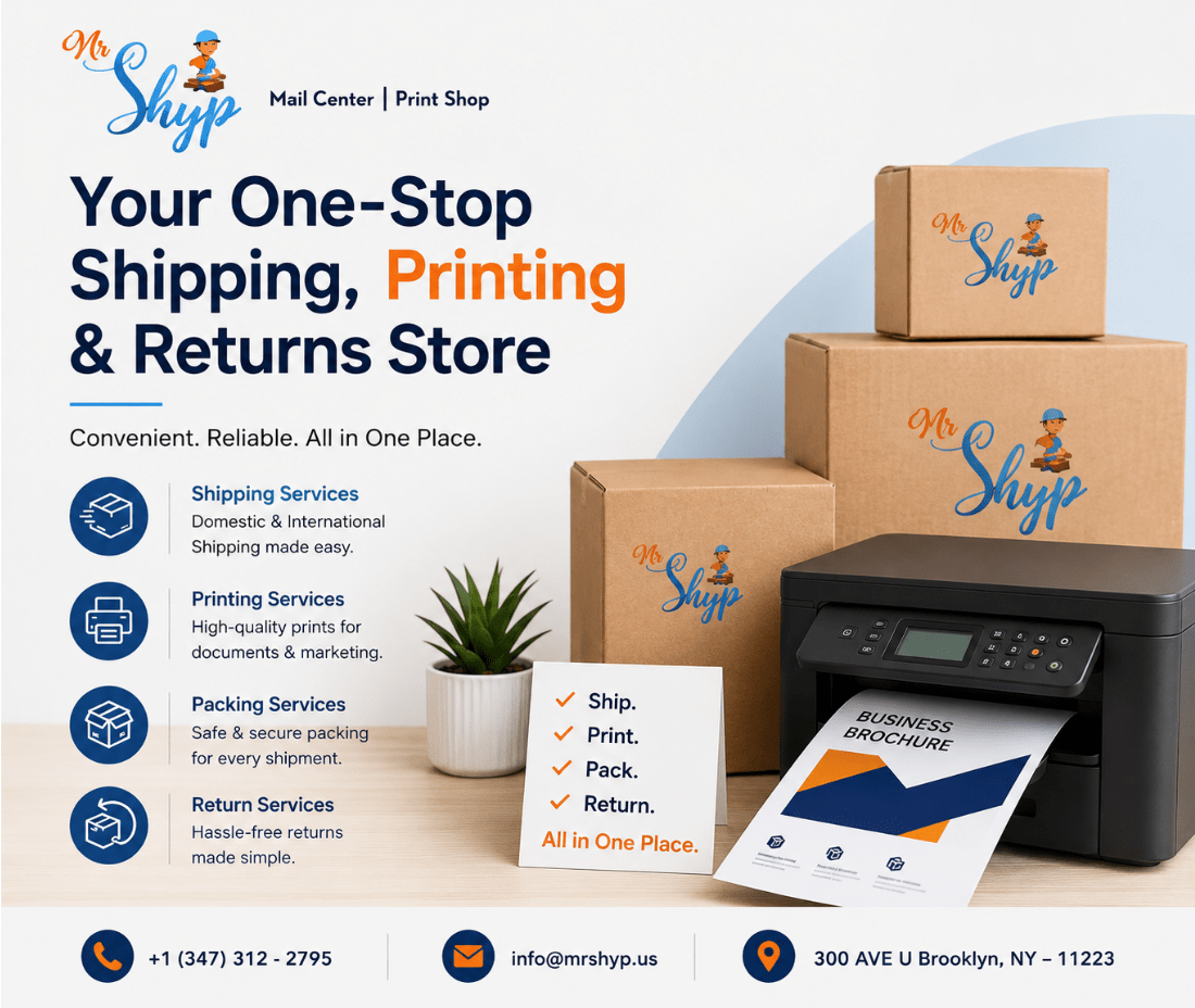 MR. Shyp shipping, printing, packing and returns services