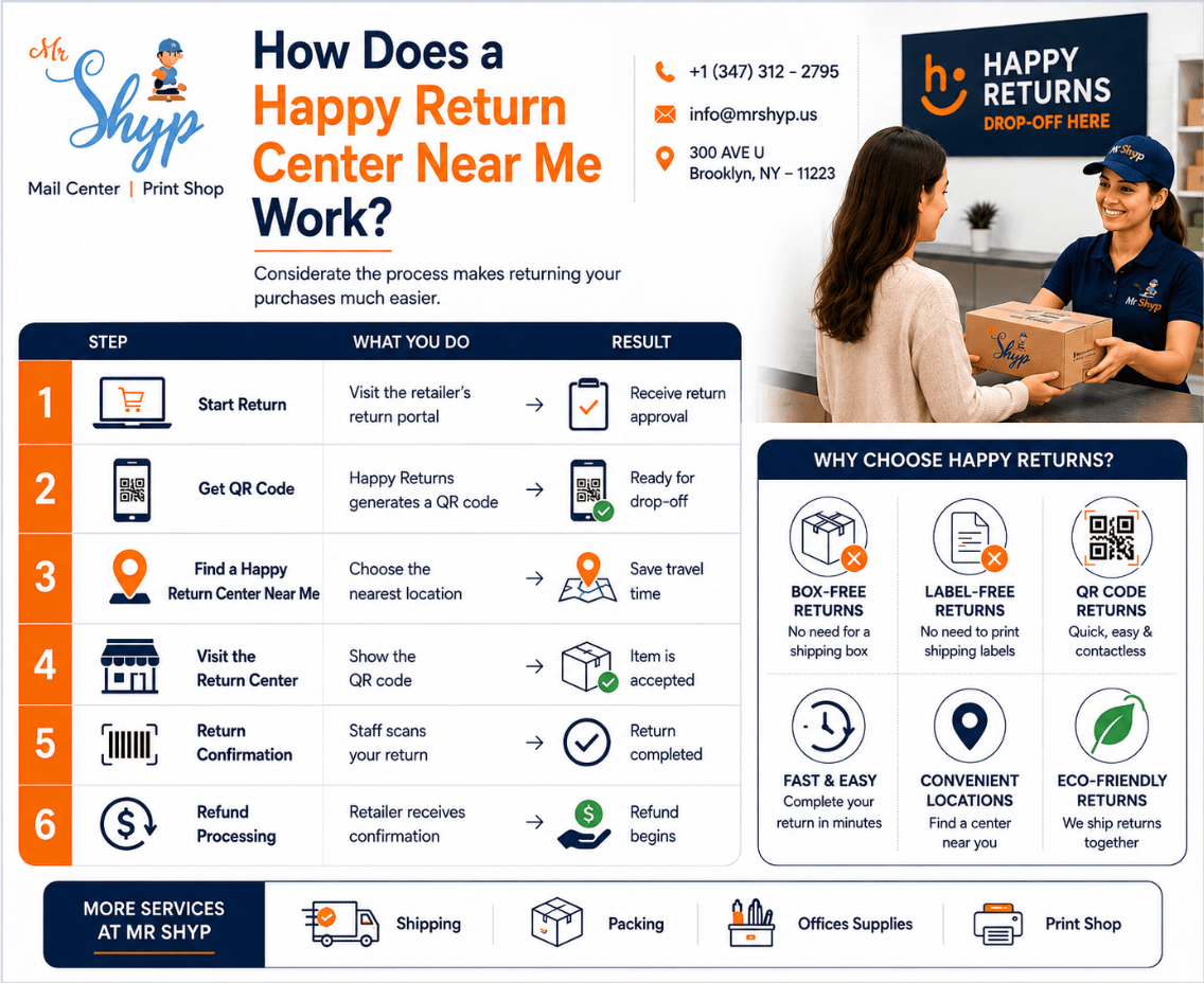 How Does a Happy Return Center Near Me Work? Step-by-Step Return Guide by Mr. Shyp