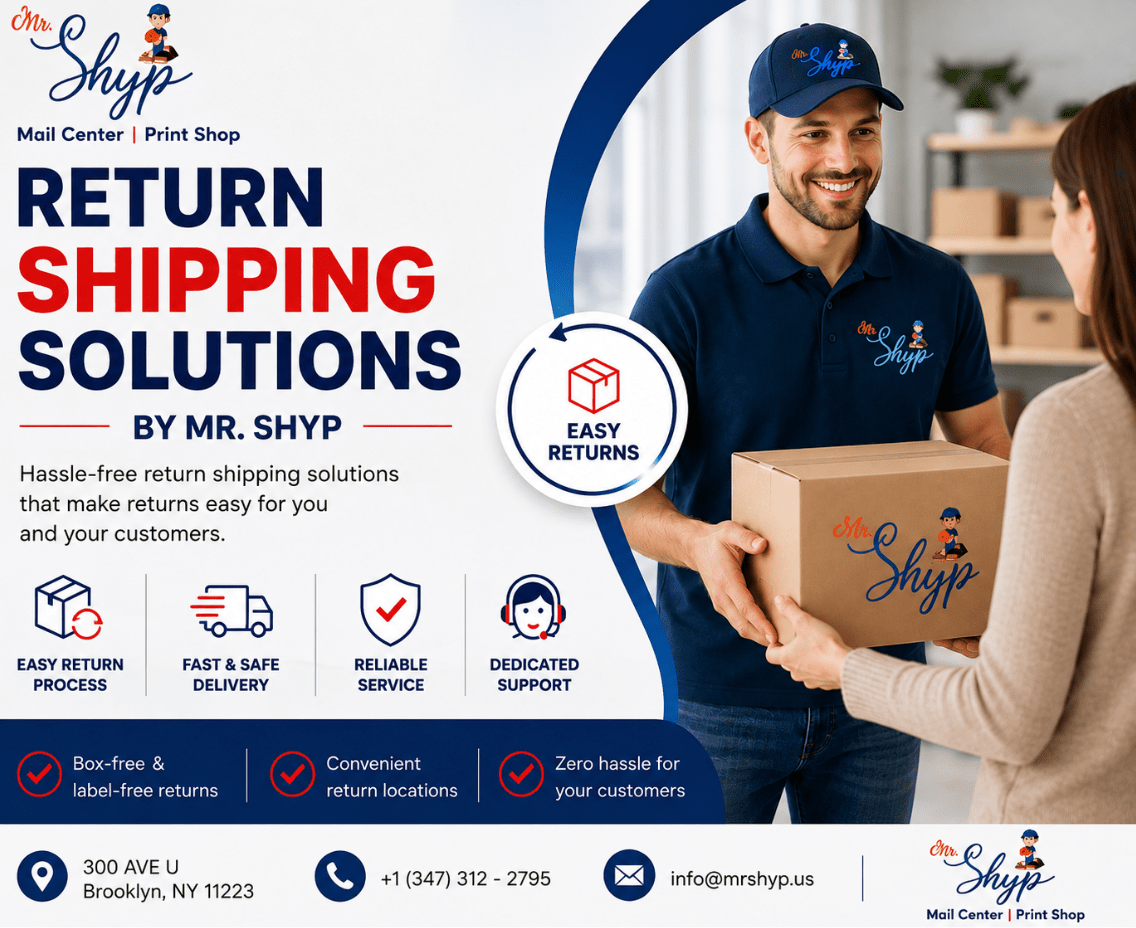 Return shipping solutions by Mr. Shyp for easy and reliable package returns