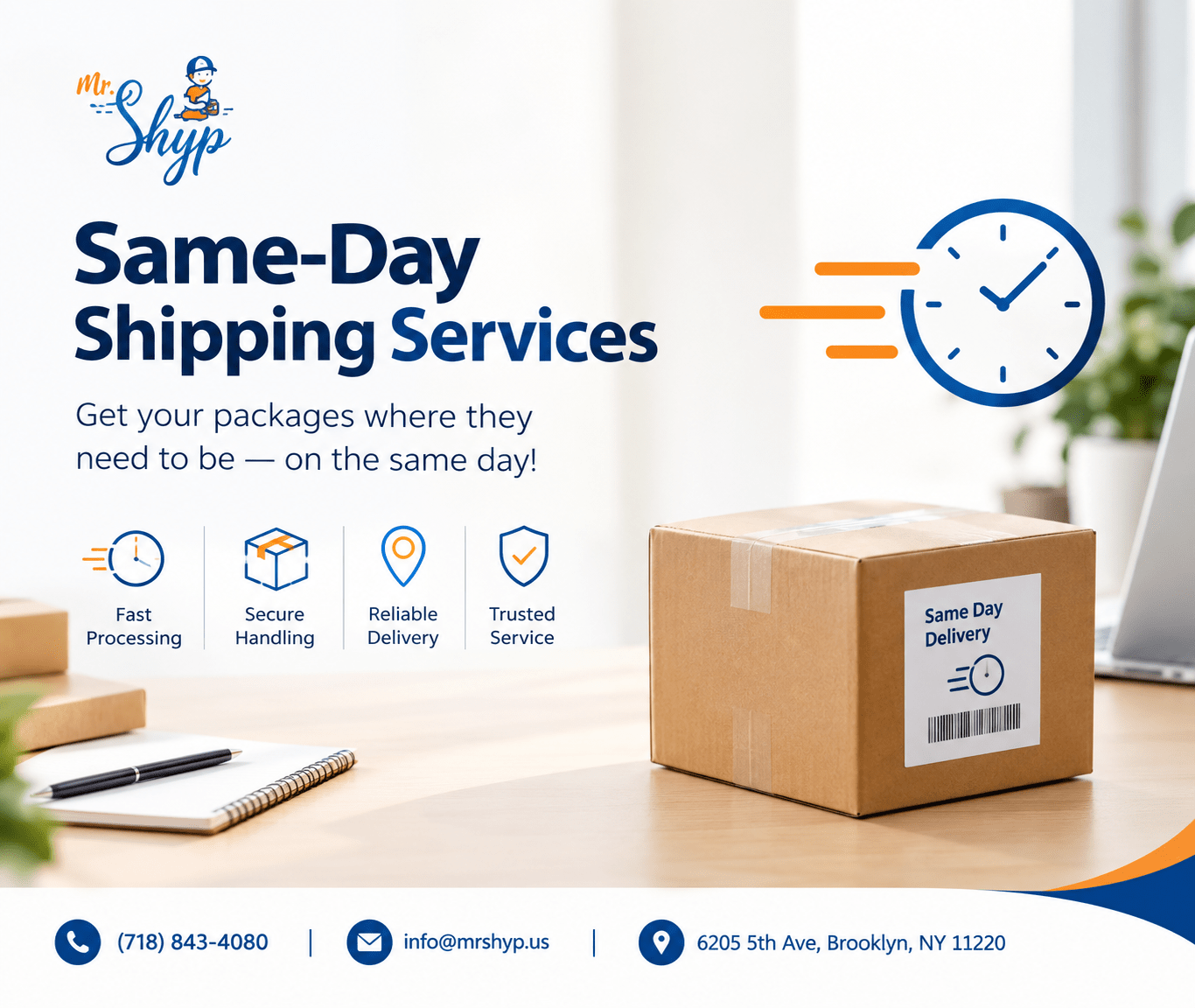 Same-Day Shipping Services by Mr. Shyp – Fast and Reliable Package Shipping