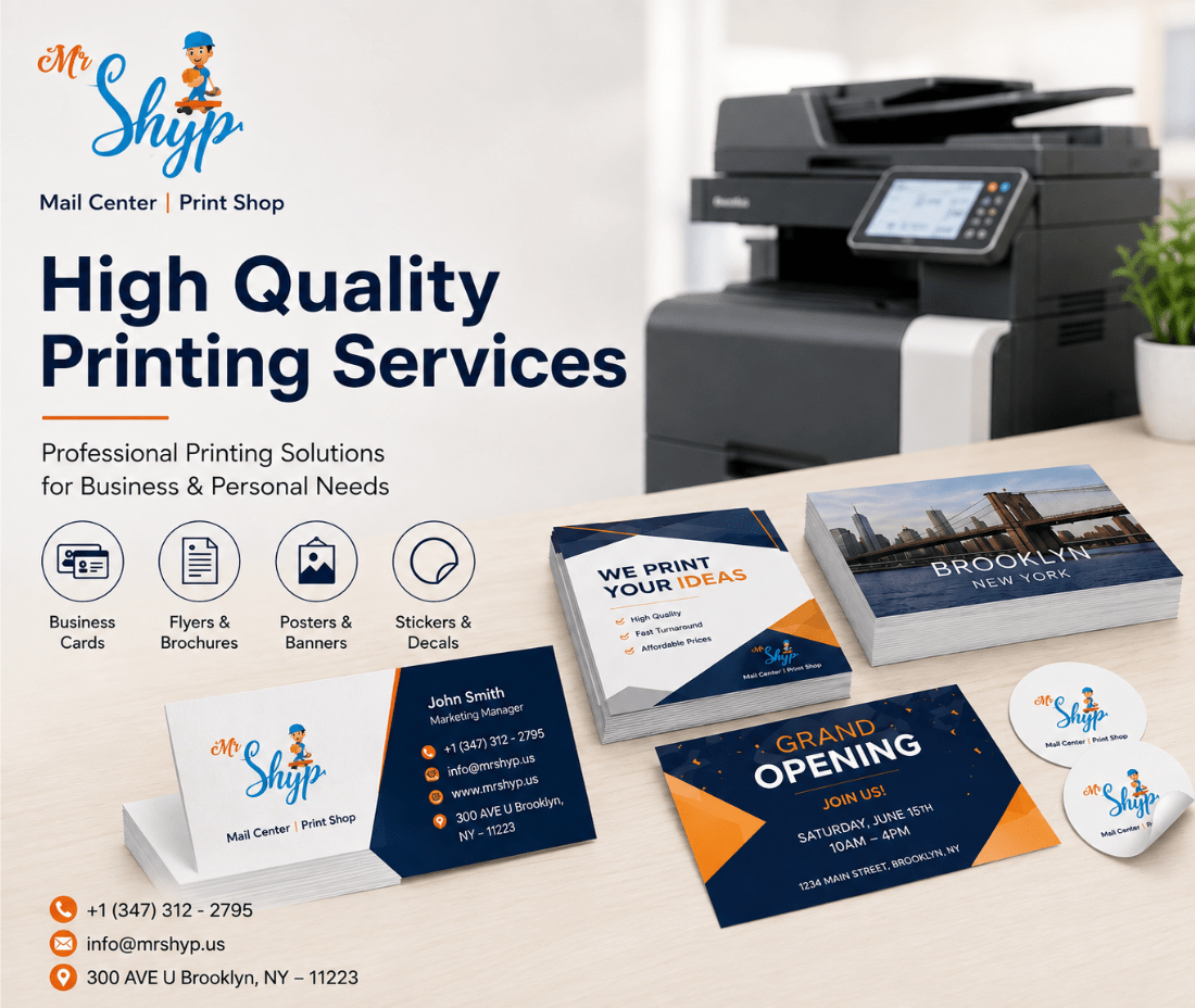High quality printing services in Brooklyn NY by Mr. Shyp